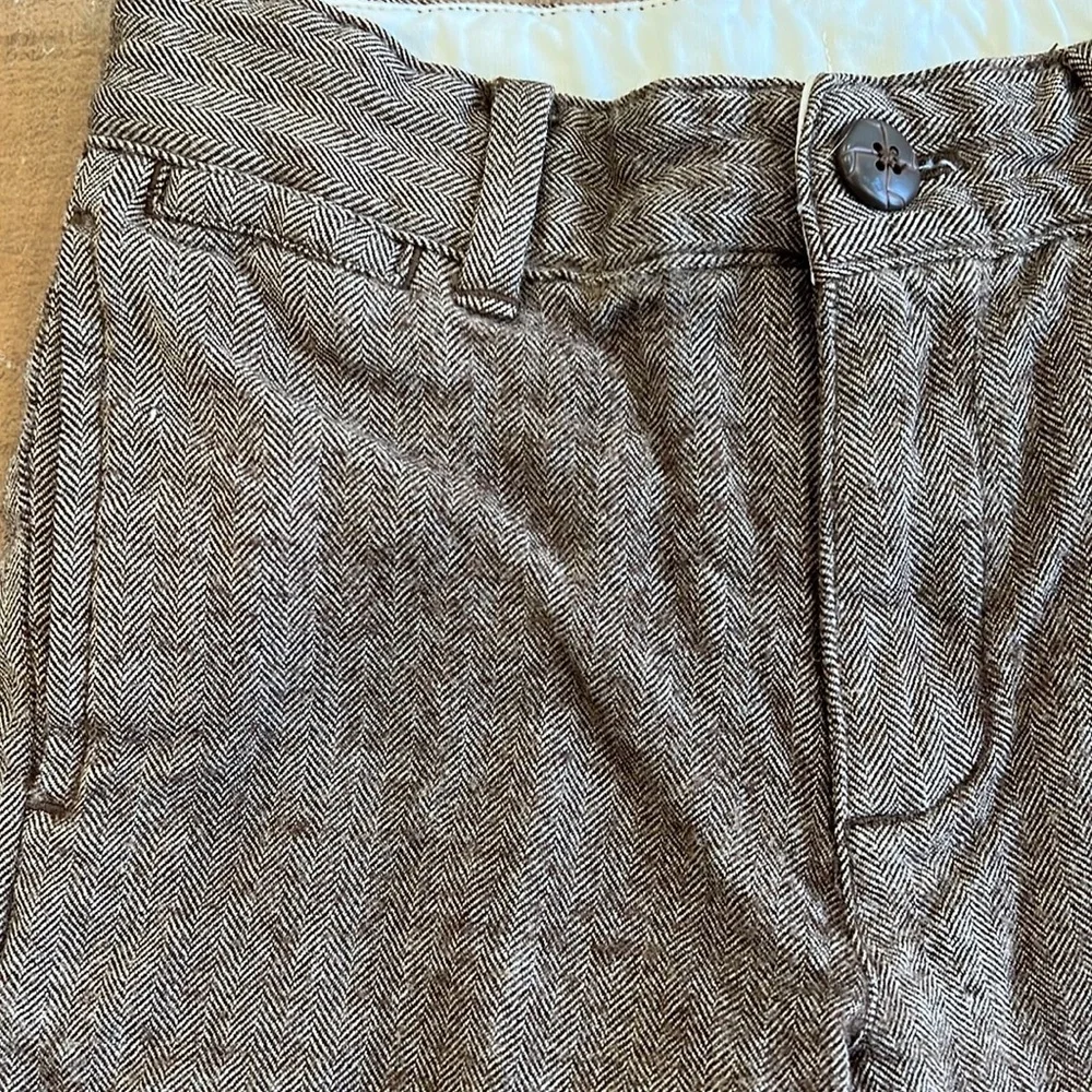 Janie and jack brown herringbone wool blend pants